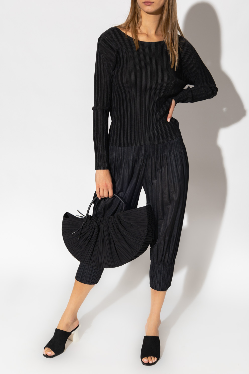 Black Ribbed top Issey Miyake Pleats Please - Vitkac Canada